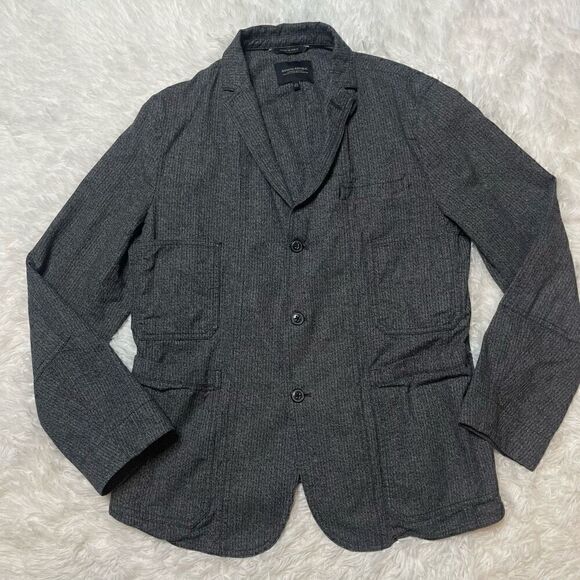 Banana Republic Jacket Blazer Modern Slim Fit Mens Size 44 R/S Grey Pockets - Picture 2 of 9